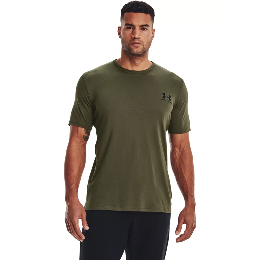 Under Armour Mens Sportstyle LC Short Sleeve Tee Green M 1326799-390
